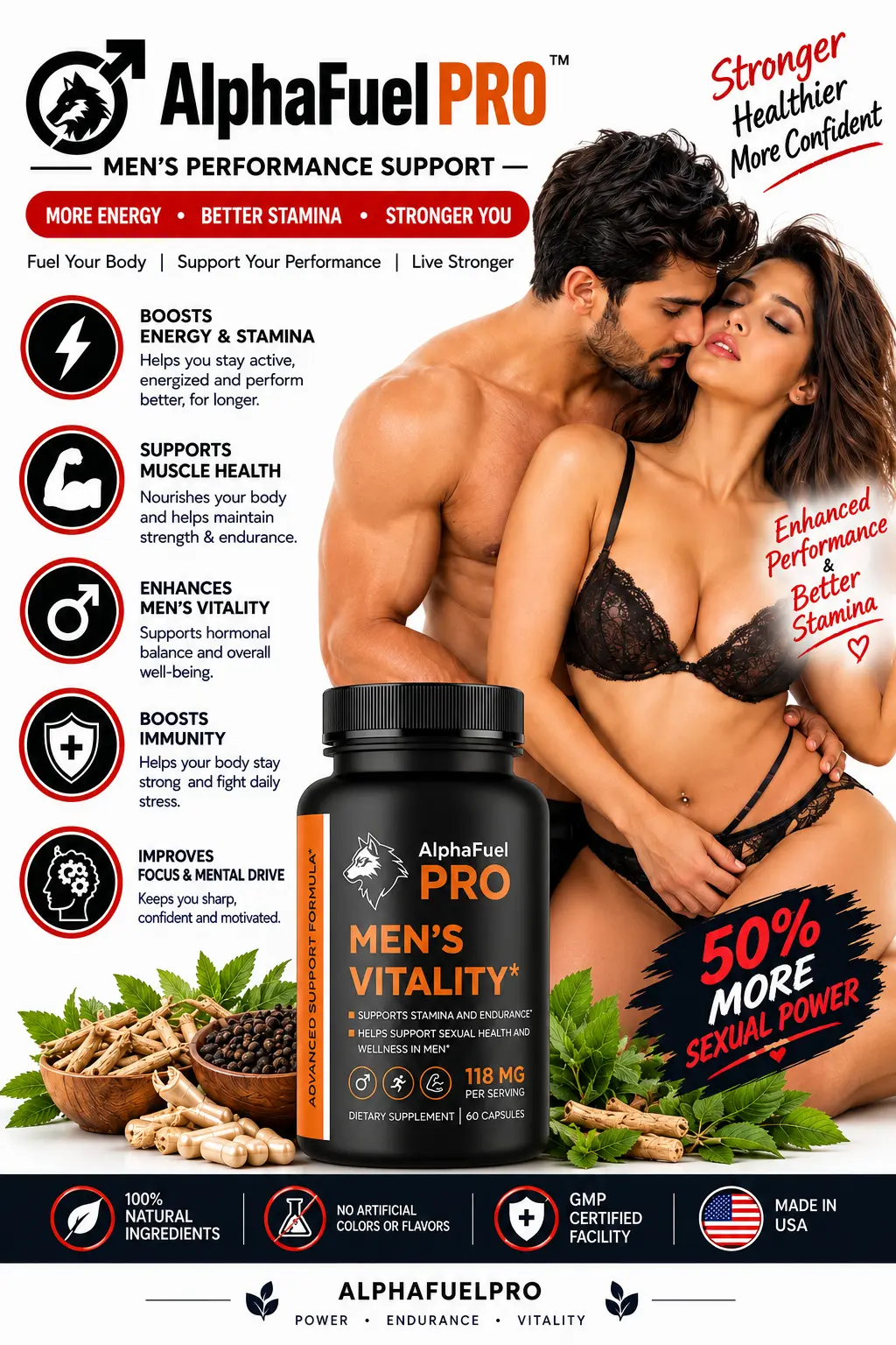 AlphaFuelPro Daily Energy and Performance Support Supplement